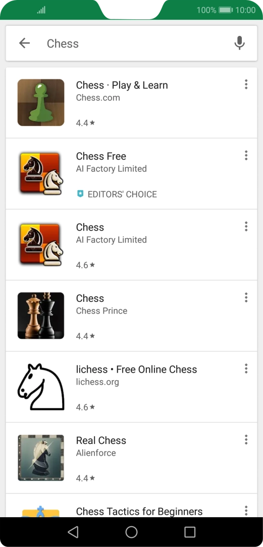 Press the required app. Press the required app.