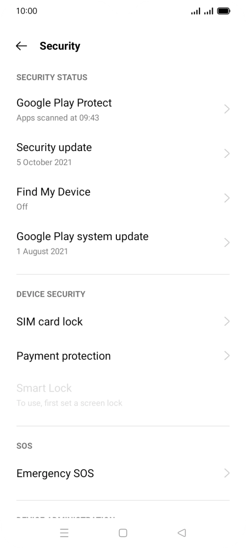 Press SIM card lock. Press SIM card lock.
