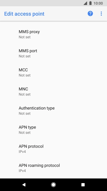 Press MMS proxy. Press MMS proxy.