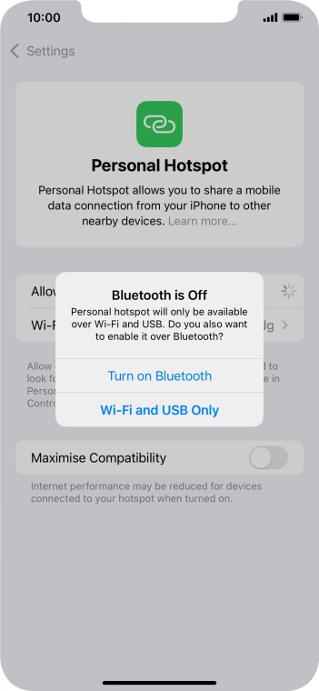 If Wi-Fi is turned on, press Wi-Fi and USB Only. If Wi-Fi is turned on, press Wi-Fi and USB Only.