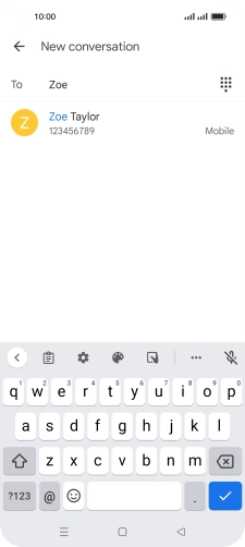 Press the required contact. Press the required contact.