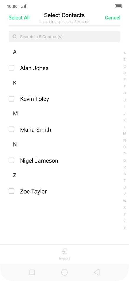 Press Select All. Press Select All.