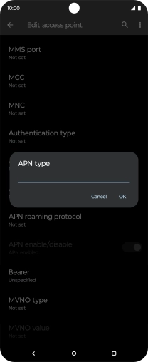 Key in mms and press OK. Key in mms and press OK.