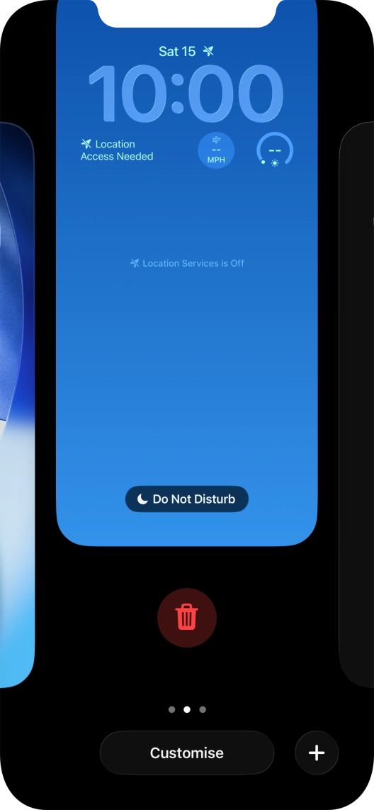 Press the delete icon. Press the delete icon.