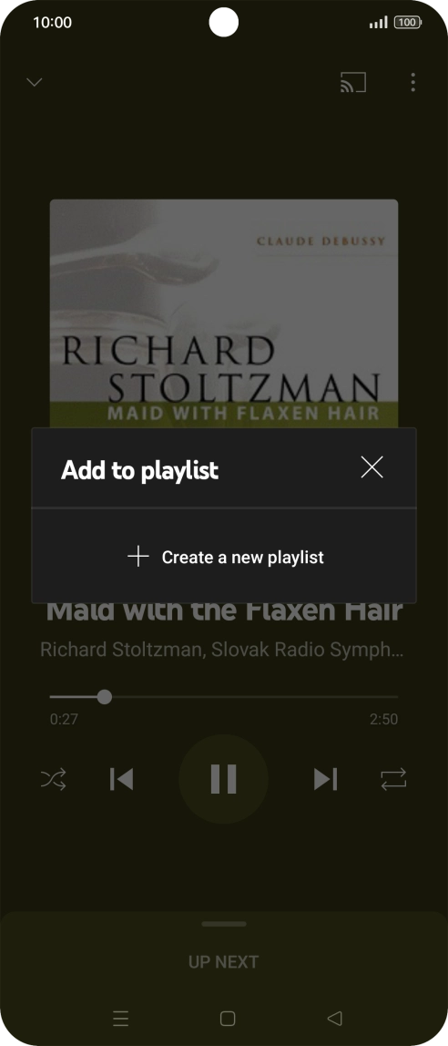 Press Create a new playlist. Press Create a new playlist.