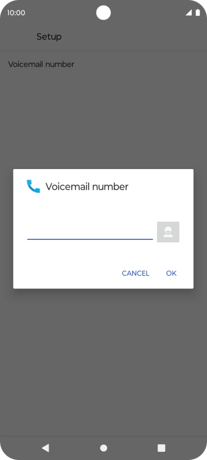 Key in +447953222222 and press OK. Key in +447953222222 and press OK.