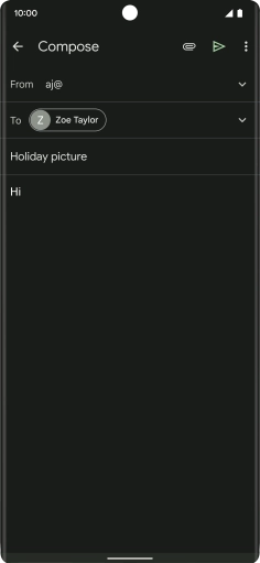 Press the attachment icon. Press the attachment icon.