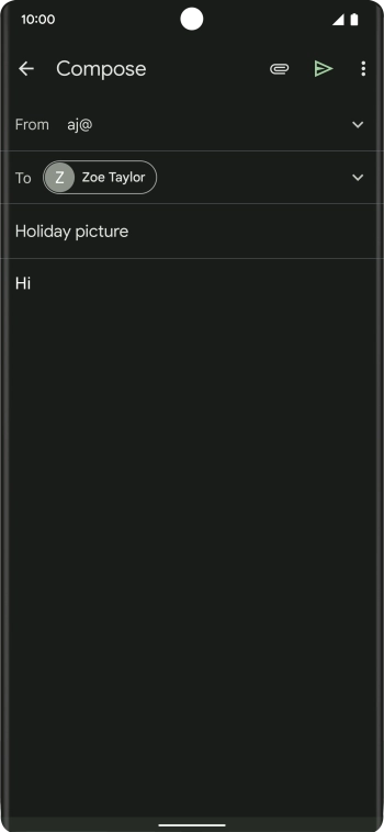 Press the attachment icon. Press the attachment icon.