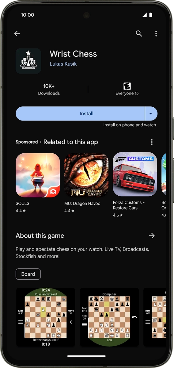 On your phone: Press Install and follow the instructions on the screen to install the app. On your phone: Press Install and follow the instructions on the screen to install the app.