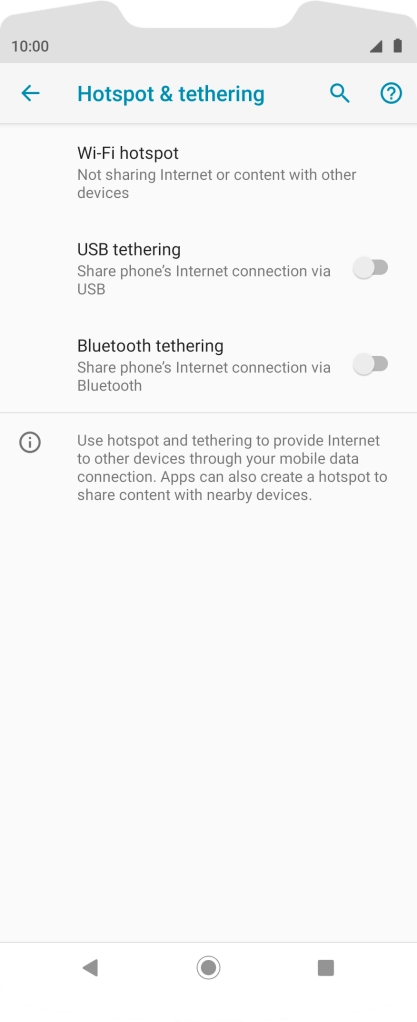 Press Wi-Fi hotspot. Press Wi-Fi hotspot.