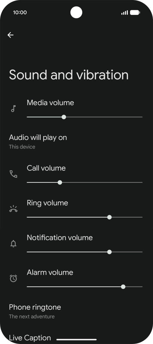 Press Phone ringtone. Press Phone ringtone.