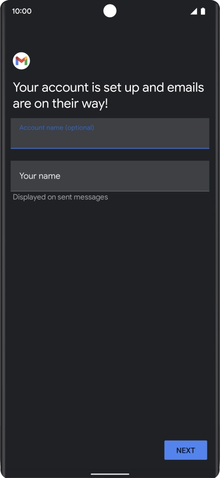 Press Your name and key in the required sender name. Press Your name and key in the required sender name.