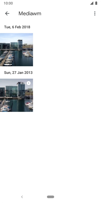 Press and hold any picture or video clip. Press and hold any picture or video clip.