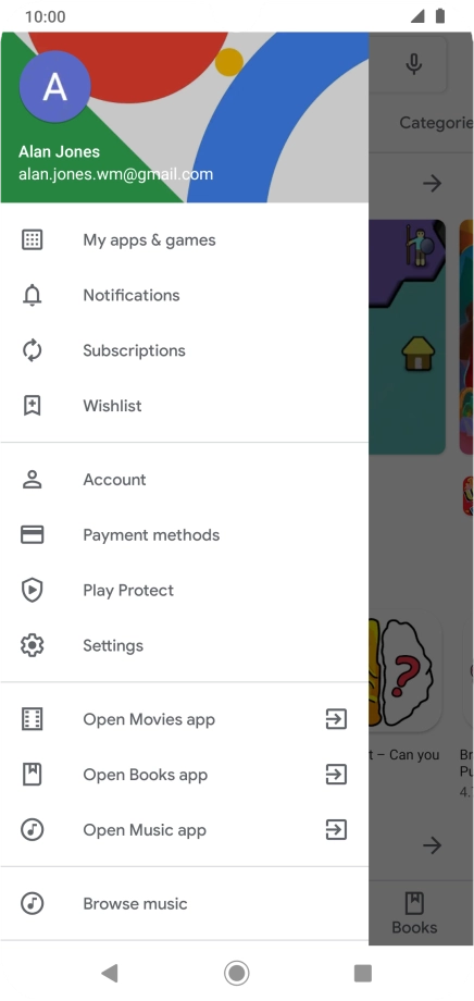 Press My apps & games. Press My apps & games.