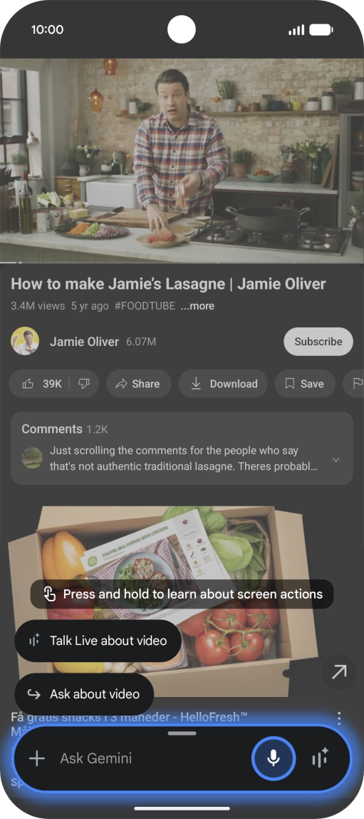 Press Ask about video. Press Ask about video.