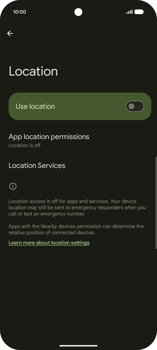 Press the indicator next to Press the indicator next to