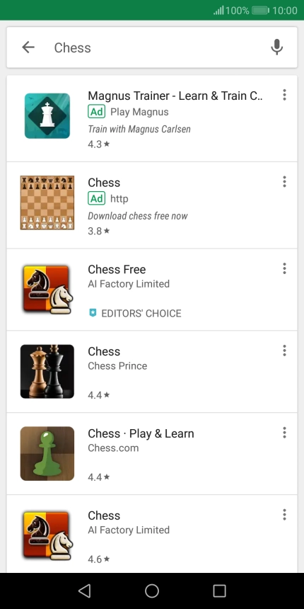 Press the required app. Press the required app.