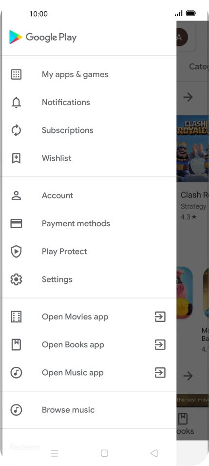 Press My apps & games. Press My apps & games.