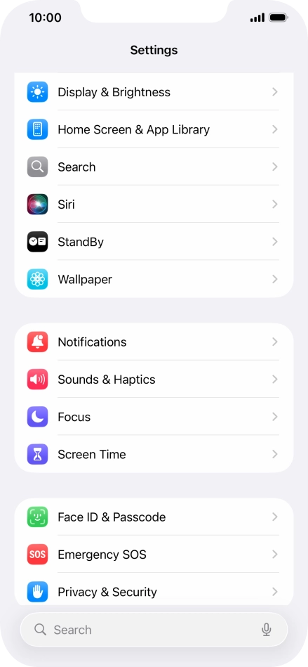 Press Display & Brightness. Press Display & Brightness.