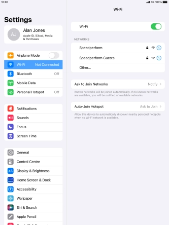 Press the required Wi-Fi network and key in the password for the Wi-Fi network. Press the required Wi-Fi network and key in the password for the Wi-Fi network.