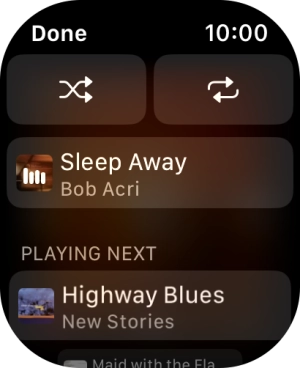 Press the shuffle icon. Press the shuffle icon.