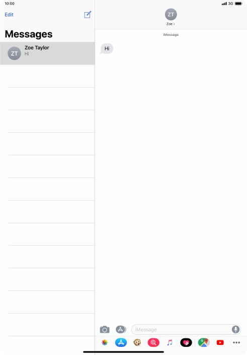 Press the new message icon. Press the new message icon.