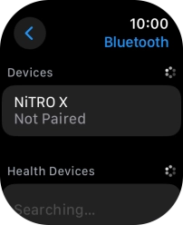 Press the required Bluetooth device. Press the required Bluetooth device.