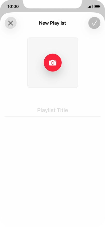 Press the text input field and key in a name for the playlist. Press the text input field and key in a name for the playlist.