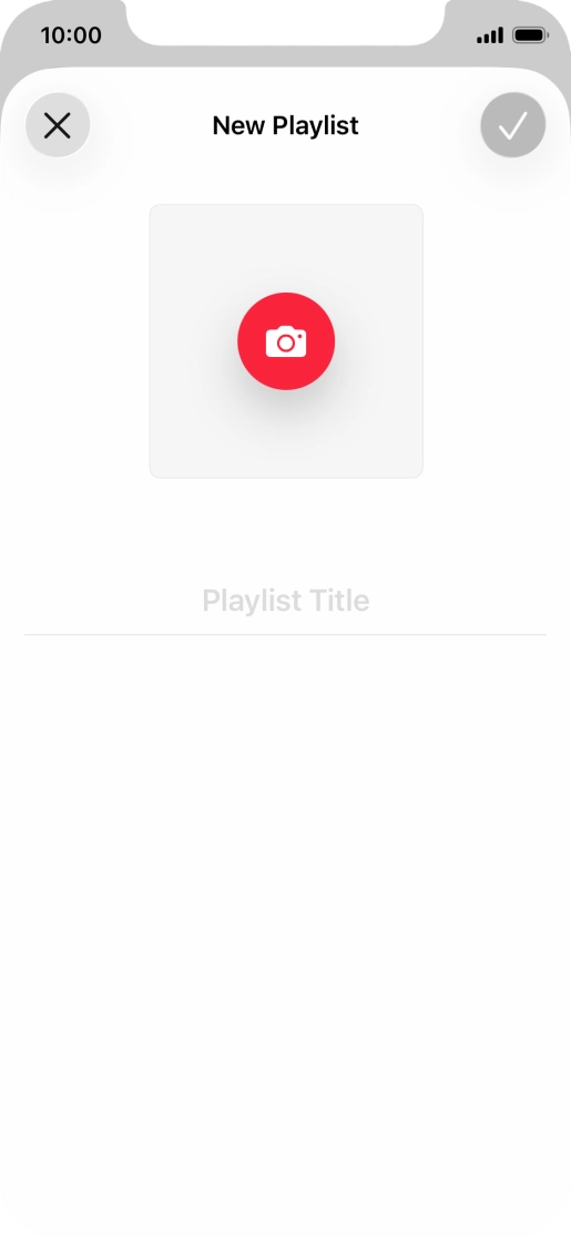 Press the text input field and key in a name for the playlist. Press the text input field and key in a name for the playlist.