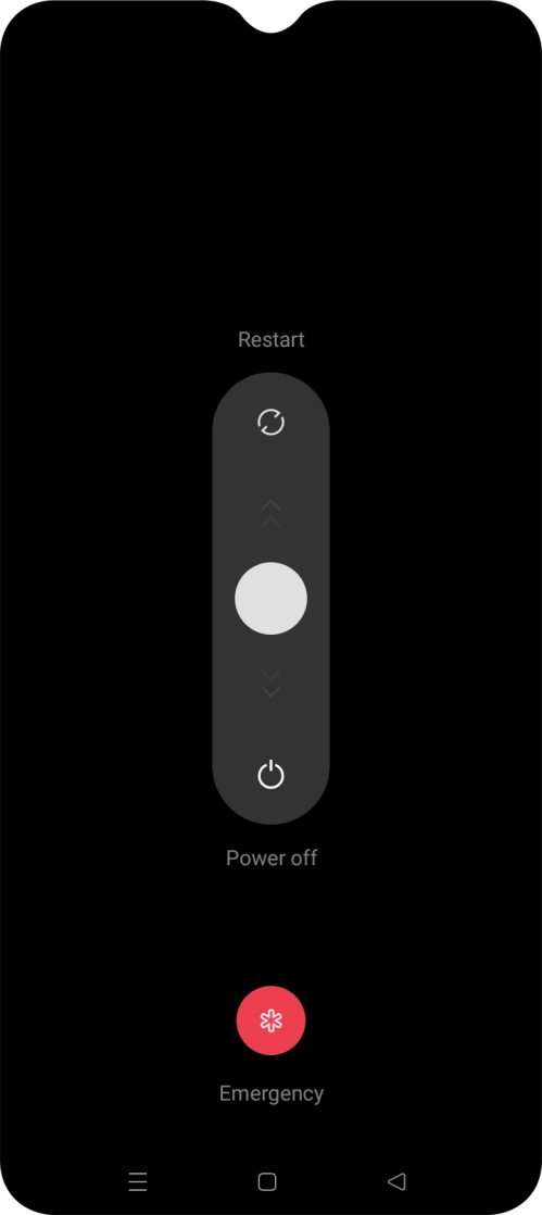 Press and drag the circle downwards. Press and drag the circle downwards.