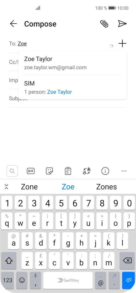 Press the required contact. Press the required contact.