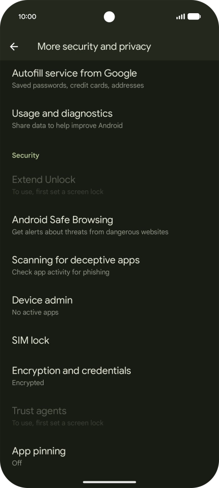 Press SIM lock. Press SIM lock.