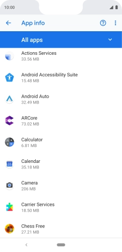 Press the required app. Press the required app.