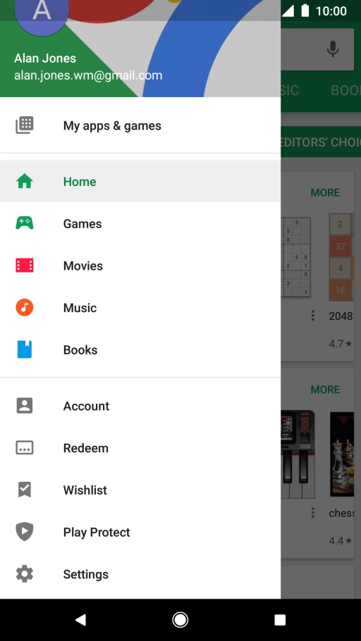 Press My apps & games. Press My apps & games.