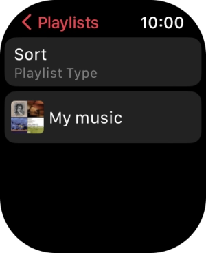 Press the required playlist. Press the required playlist.