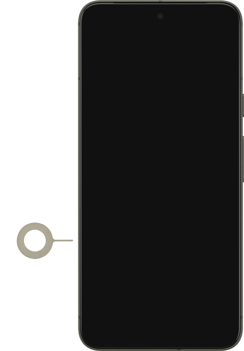 Find the opener for the SIM holder. Find the opener for the SIM holder.