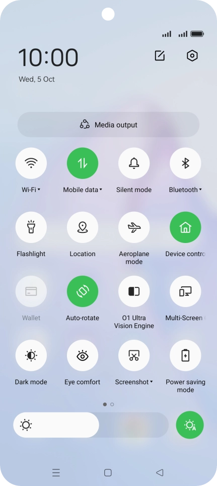 Press the settings icon. Press the settings icon.