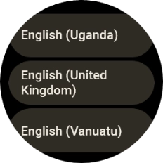 Press the required language. Press the required language.