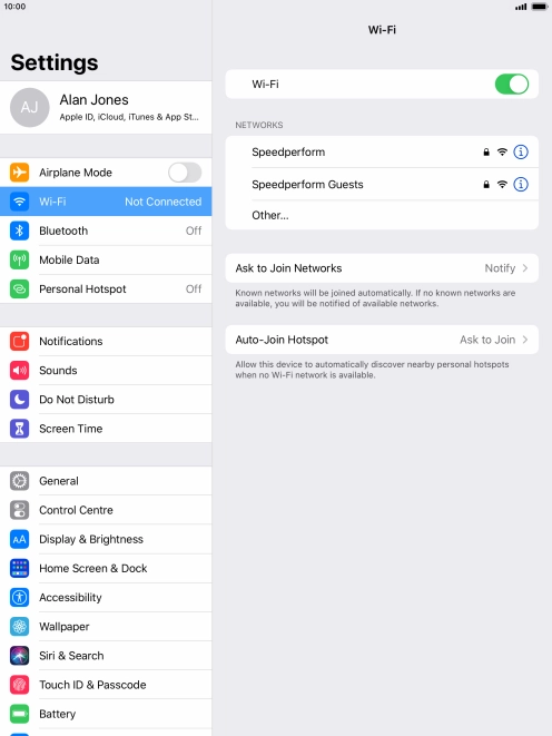 Press the required Wi-Fi network and key in the password for the Wi-Fi network. Press the required Wi-Fi network and key in the password for the Wi-Fi network.
