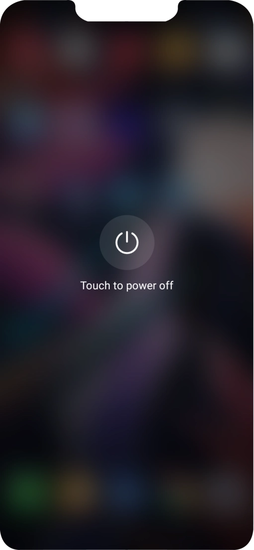 Press Touch to power off. Press Touch to power off.