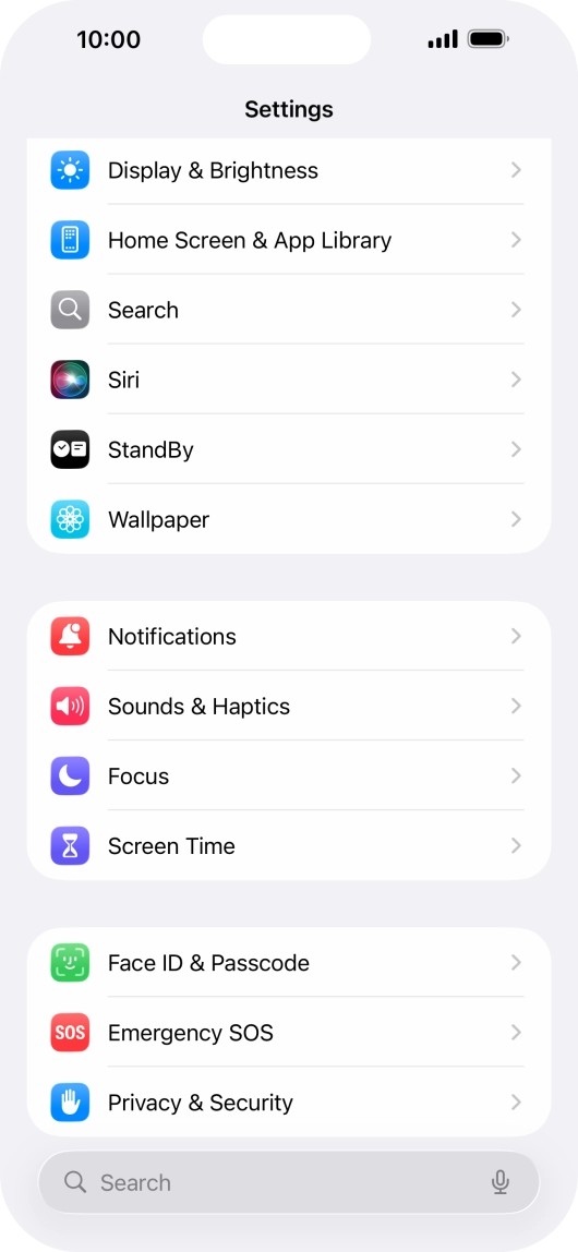Press Display & Brightness. Press Display & Brightness.