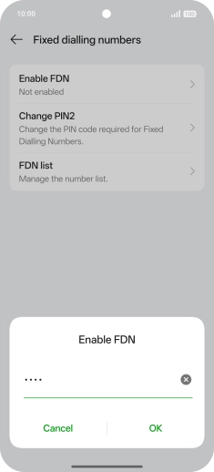 Key in your PIN2 and press OK. The default PIN2 is 0000. Key in your PIN2 and press OK. The default PIN2 is 0000.