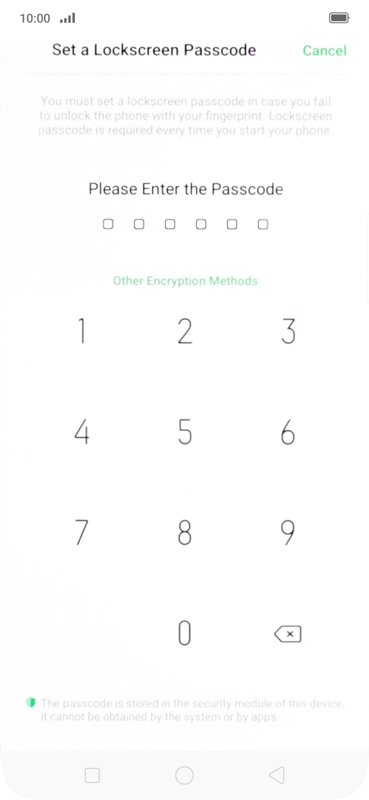 Press Other Encryption Methods. Press Other Encryption Methods.