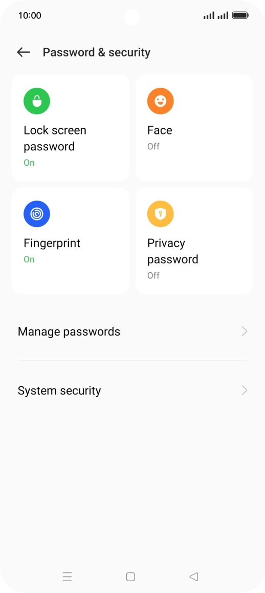 Press Fingerprint and key in the additional phone lock code you created earlier. Press Fingerprint and key in the additional phone lock code you created earlier.