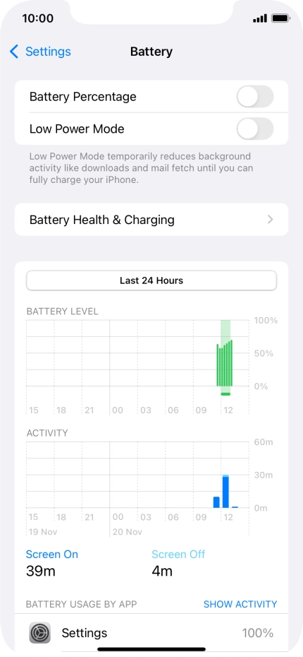 Press Battery Health & Charging. Press Battery Health & Charging.