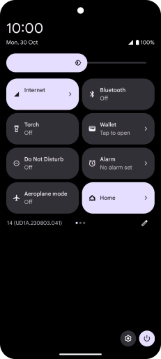 Press the settings icon. Press the settings icon.