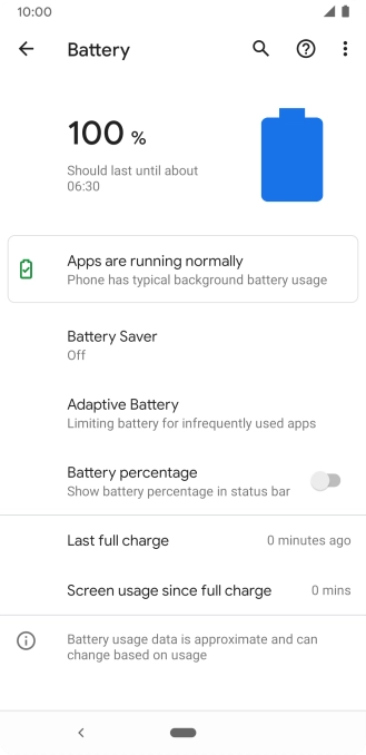 Press Battery Saver. Press Battery Saver.