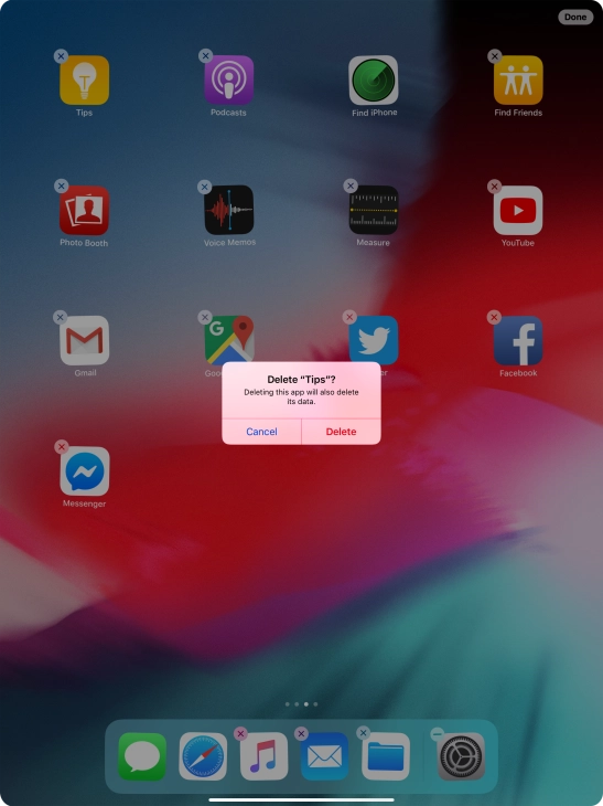 Press Delete. Press Delete.