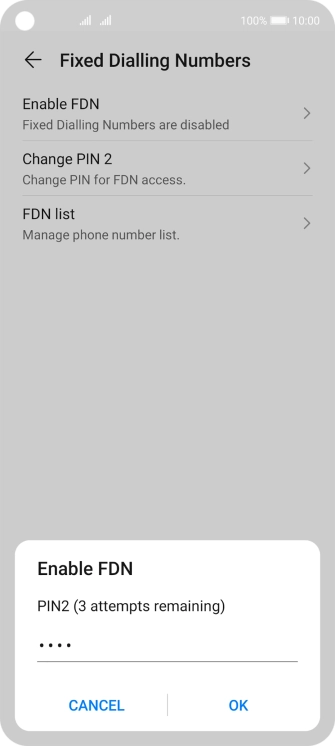 Key in your PIN2 and press OK. The default PIN2 is 0000. Key in your PIN2 and press OK. The default PIN2 is 0000.