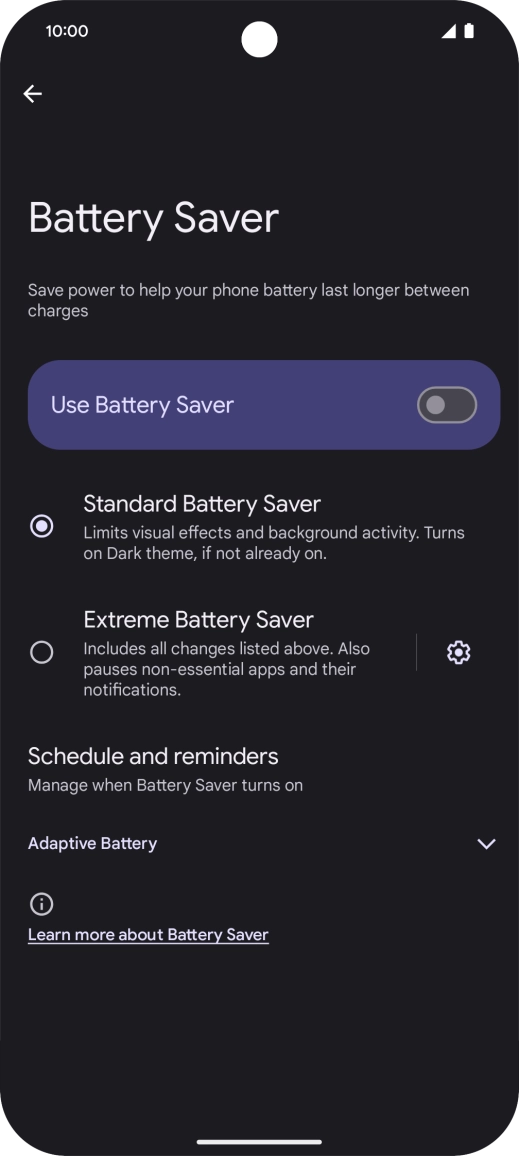 Press the required settings to turn them on or off. Press the required settings to turn them on or off.